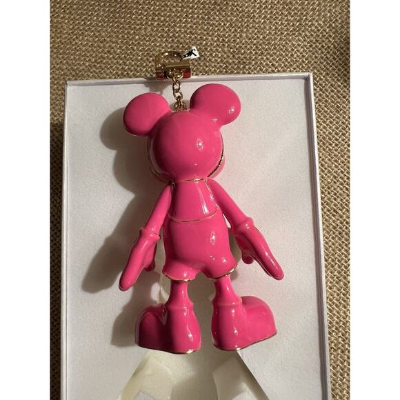 Disney X Baublebar Hot Pink Mickey Mouse Bag Charm Keychain -Rare/HTF - Picture 3 of 9